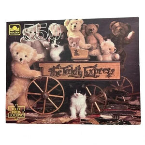 Vintage GOLDEN Jigsaw Puzzle Teddy Bear Express 550 Piece Sealed 4729-40